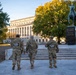 Soldiers provide a presence patrol in the National Mall