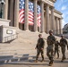 Soldiers provide a presence patrol in the National Mall
