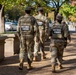 Soldiers provide a presence patrol in the National Mall