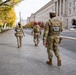 Soldiers provide a presence patrol in the National Mall