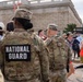 Soldiers provide a presence patrol in the National Mall