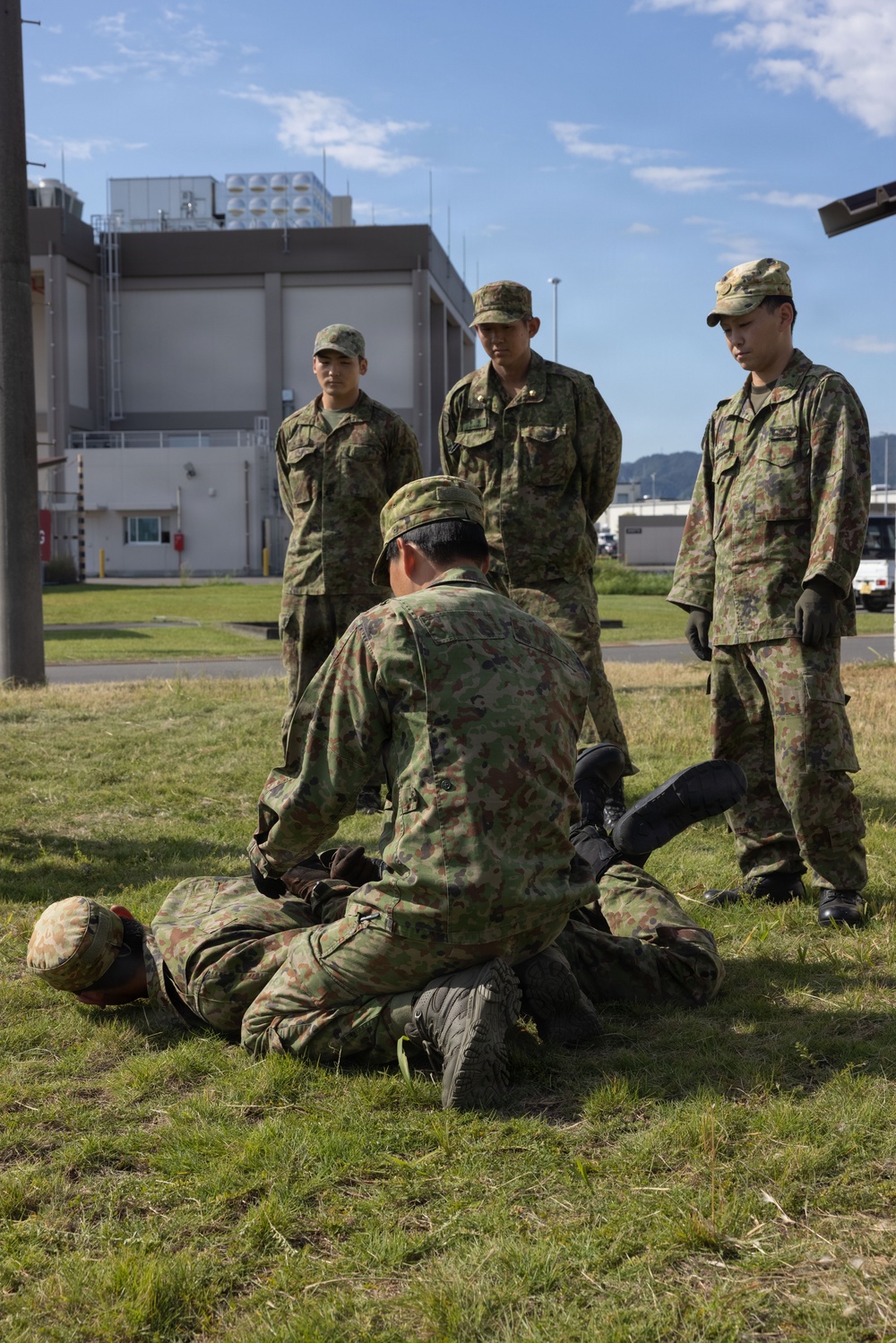 Japan Ground Self-Defense Force members participate in apprehension training during Active Shield 26