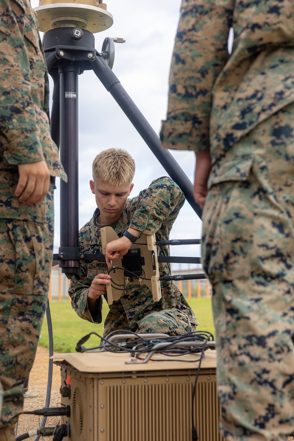 U.S. Marines with 3rd Battalion, 12th Marines executes small unmanned aerial systems training