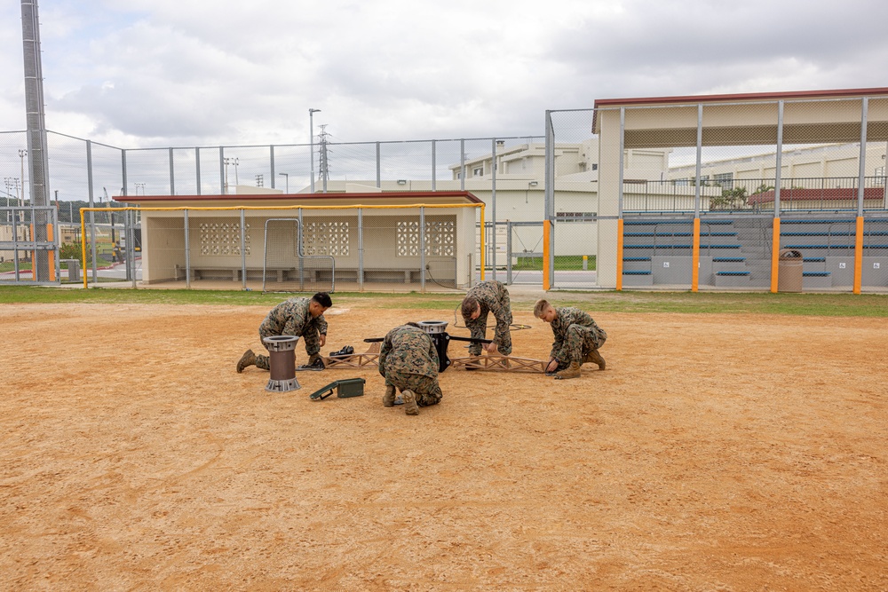 U.S. Marines with 3rd Battalion, 12th Marines execute small unmanned aerial systems training