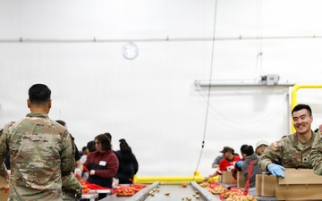 California National Guard Soldiers Support Food Bank Operations at the Los Angeles Regional Food Bank
