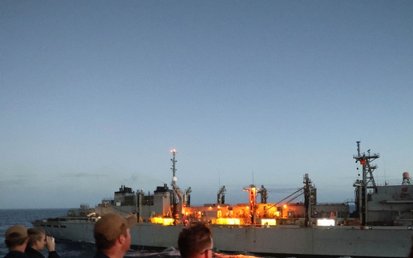 USS Roosevelt (DDG 80), USNS Supply (T-AOE 6) Conduct Replenishment-at-Sea