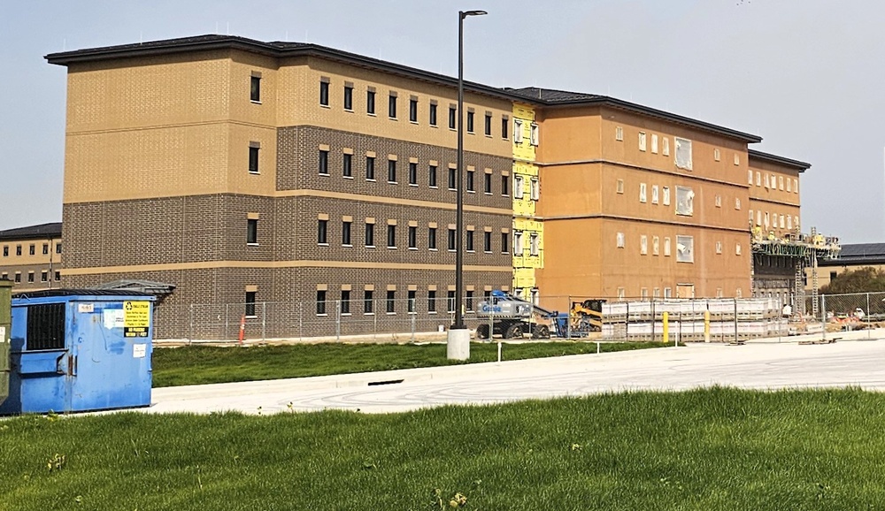 September 2025 construction operations for Fort McCoy East Barracks Project