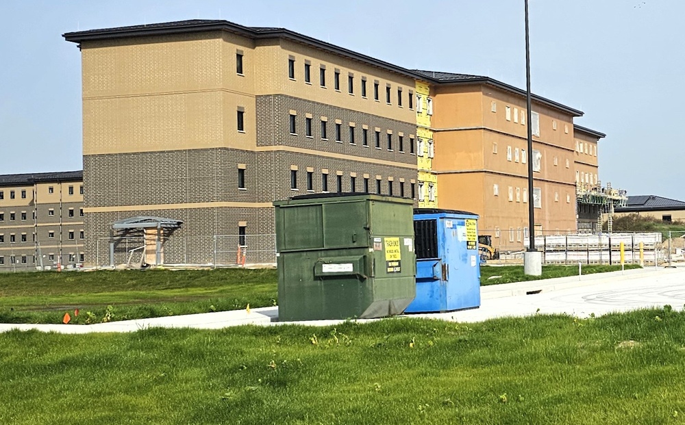 September 2025 construction operations for Fort McCoy East Barracks Project