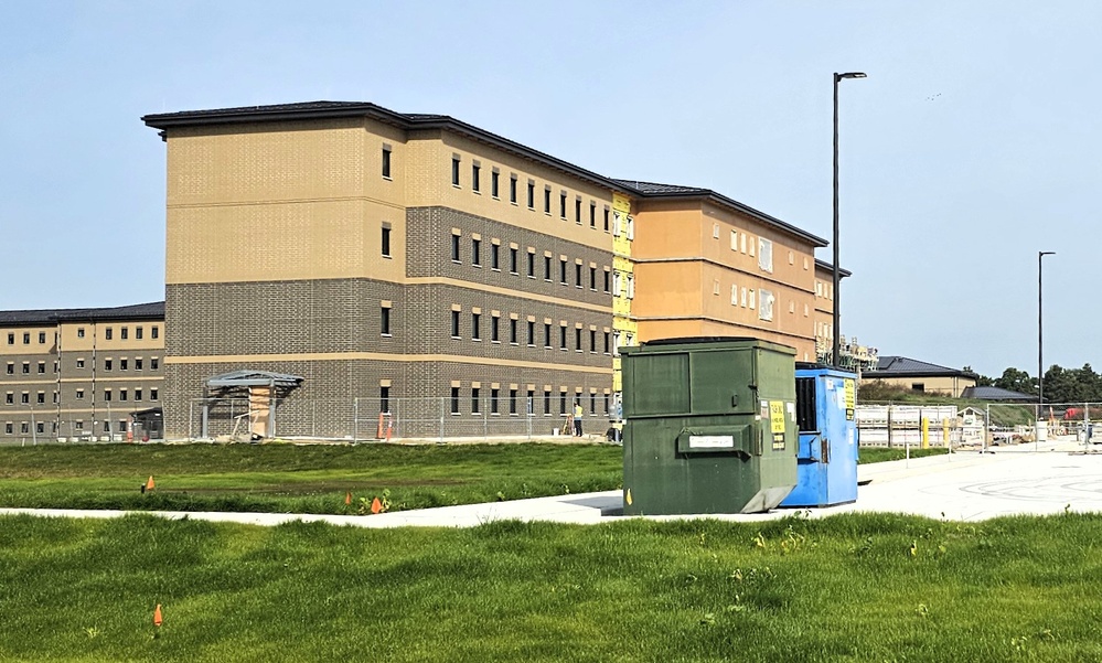 September 2025 construction operations for Fort McCoy East Barracks Project