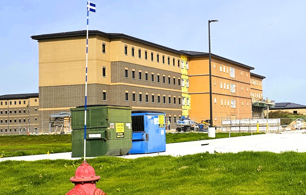 September 2025 construction operations for Fort McCoy East Barracks Project