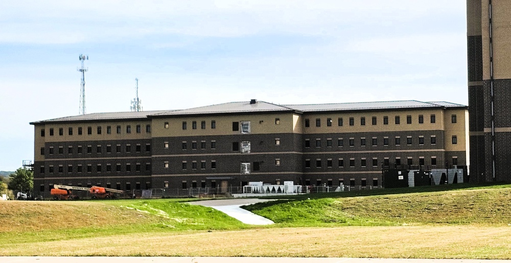 September 2025 construction operations for Fort McCoy East Barracks Project