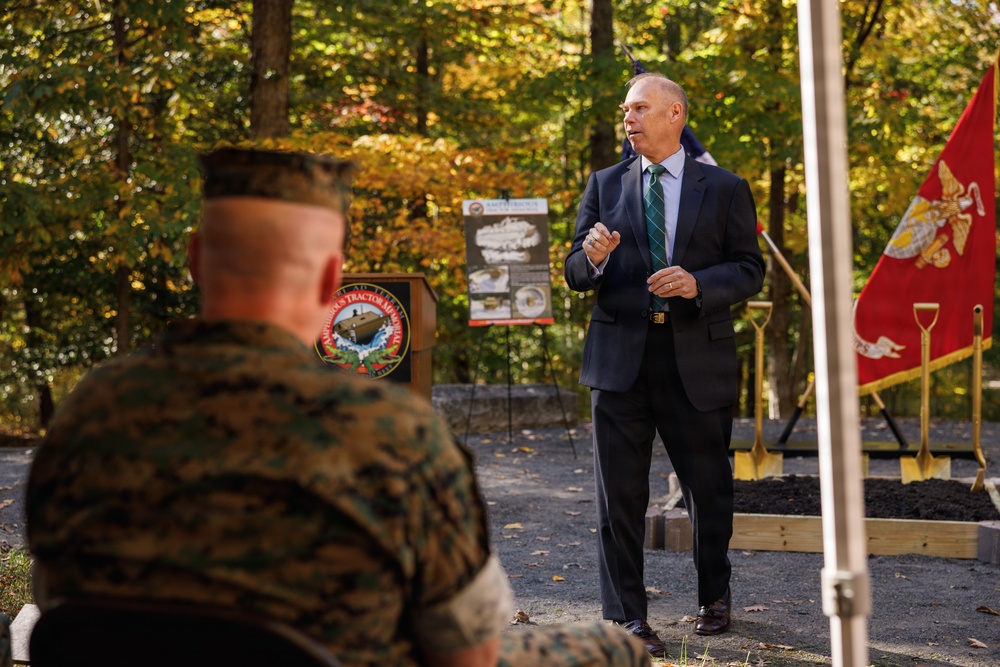 Amphibious tractor memorial ground breaking ceremony Amphibious tractor memorial ground breaking ceremony