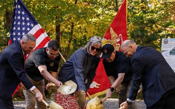 Amphibious tractor memorial ground breaking ceremony