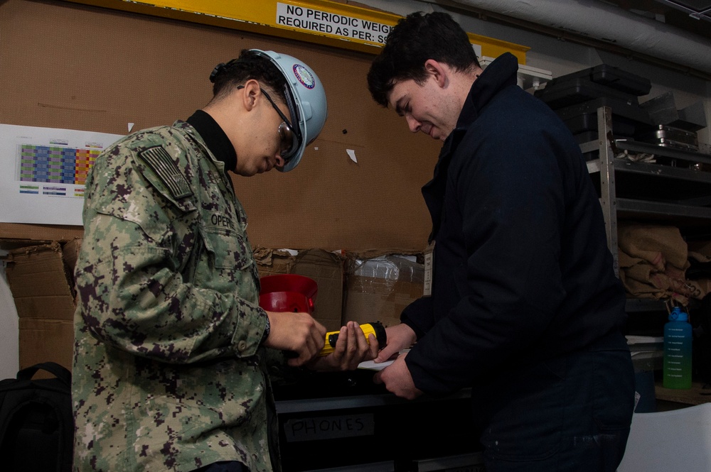USS Ronald Reagan Sailors Provide Fire Watches