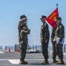 Promotion in the Pacific: U.S. Marines with CLB-13 hold a promotion ceremony aboard the USS Makin Island