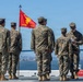 Promotion in the Pacific: U.S. Marines with CLB-13 hold a promotion ceremony aboard the USS Makin Island