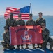 Promotion in the Pacific: U.S. Marines with CLB-13 hold a promotion ceremony aboard the USS Makin Island