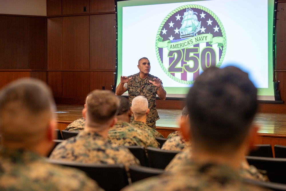 MARFORRES Marines and Sailors celebrate U.S. Navy's 250th Birthday