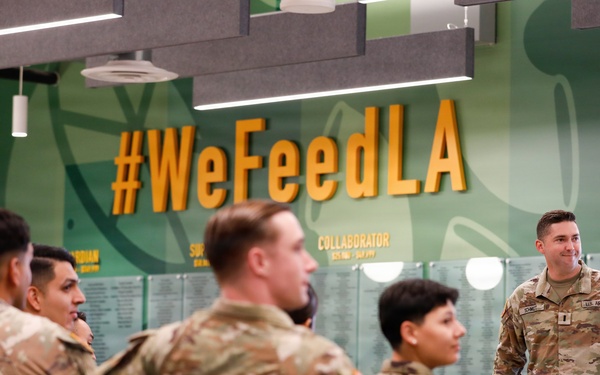 California National Guard Service Members Support Food Bank Operations at the Los Angeles Regional Food Bank