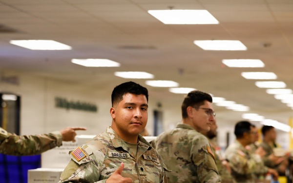 California National Guard Service Members Support Food Bank Operations at the Los Angeles Regional Food Bank