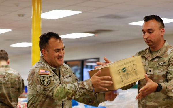 California National Guard Service Members Support Food Bank Operations at the Los Angeles Regional Food Bank