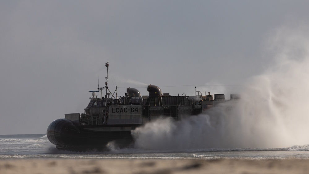 Landing Zone: CLB-5 Conducts LCAC Operations at Red Beach