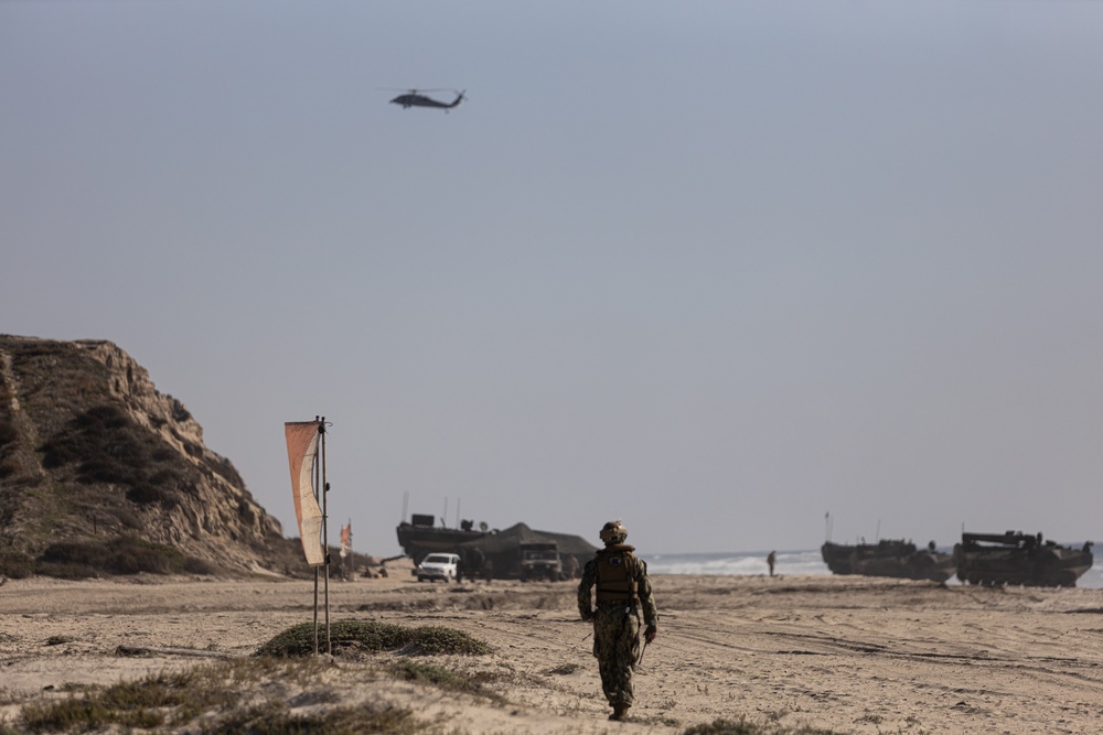 Landing Zone: CLB-5 Conducts LCAC Operations at Red Beach