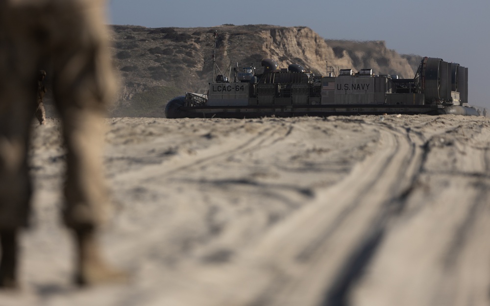 Landing Zone: CLB-5 Conducts LCAC Operations at Red Beach
