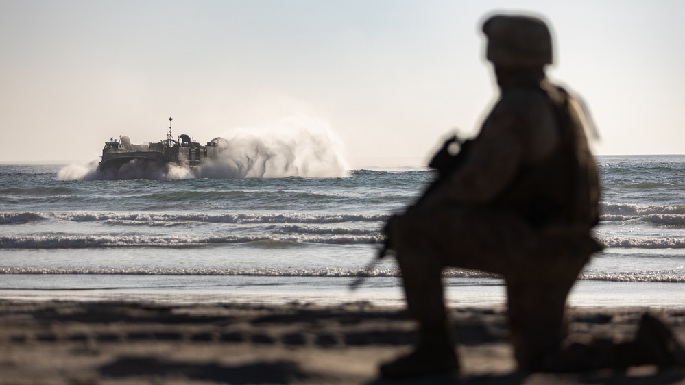 Landing Zone: CLB-5 Conducts LCAC Operations at Red Beach