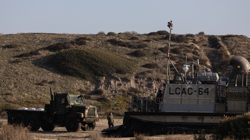 Landing Zone: CLB-5 Conducts LCAC Operations at Red Beach
