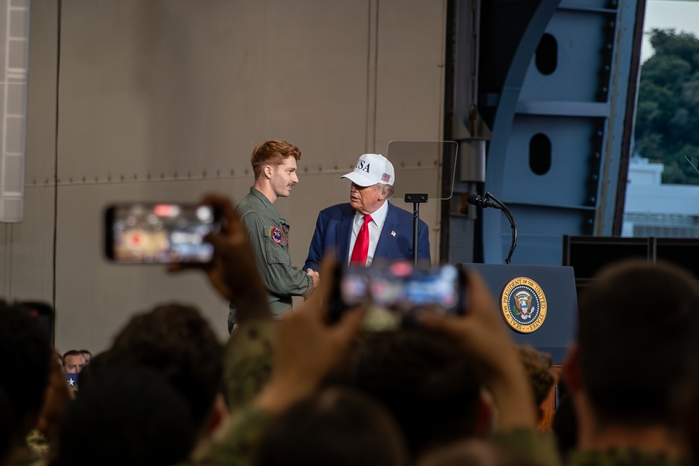 President Trump Visits the George Washington President Trump Visits the George Washington