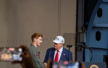 President Trump Visits the George Washington