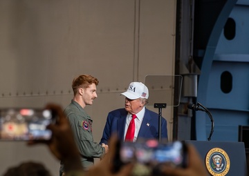 President Trump Visits the George Washington