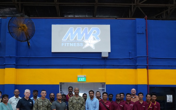 Morale, Welfare, and Recreation (MWR) gym Ribbon-Cutting Ceremony in Sembawang