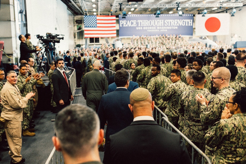 U.S. Secretary of War Visits USS George Washington U.S. Secretary of War Visits USS George Washington