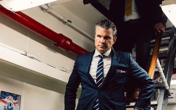 U.S. Secretary of War Visits USS George Washington