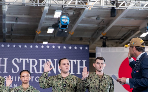 U.S. Secretary of War Visits George Washington