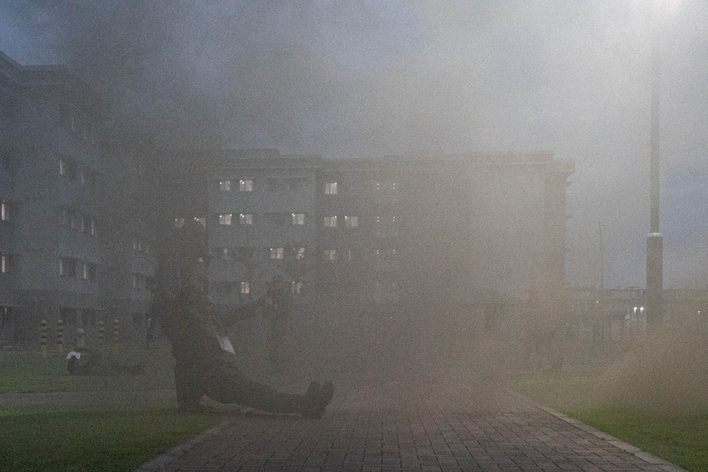 U.S. Marines and JGSDF members participate in simulated CBRN casualty care during exercise Active Shield 26