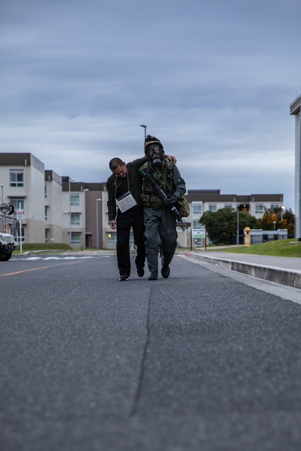 U.S. Marines and JGSDF members participate in simulated CBRN casualty care during exercise Active Shield 26