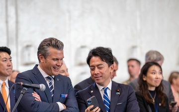 U.S. Secretary of War Visits George Washington