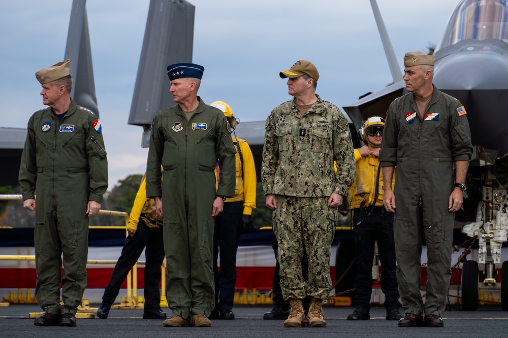 President of the United States visits the USS George Washington