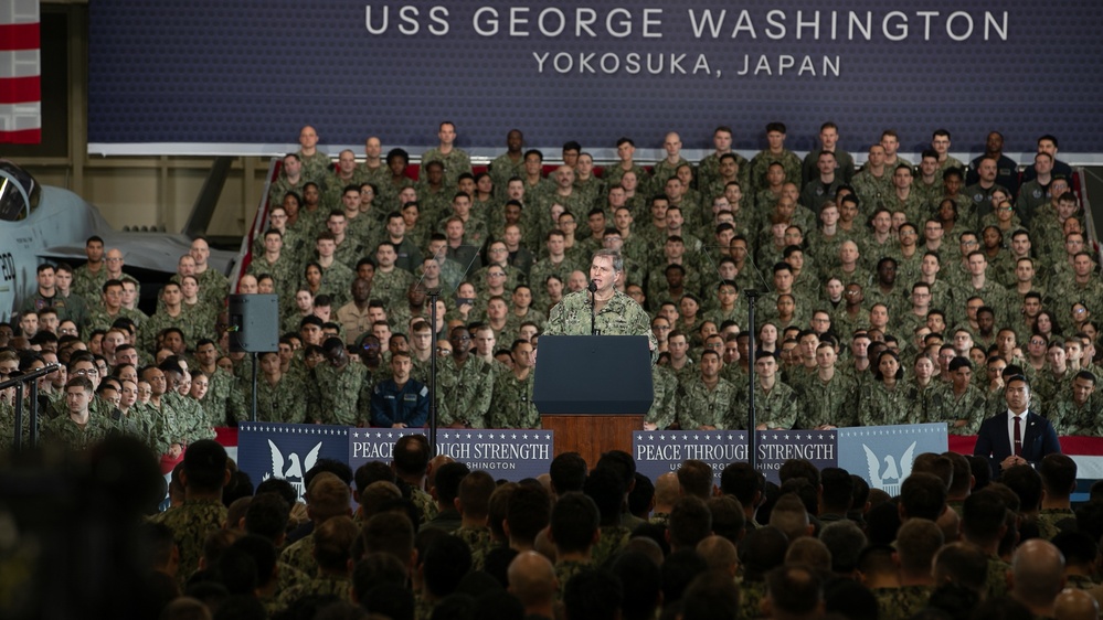 Vice Adm. Fred Kacher Visits George Washington