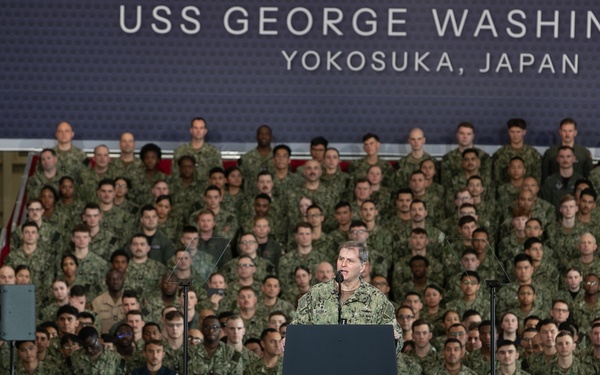 Vice Adm. Fred Kacher Visits George Washington