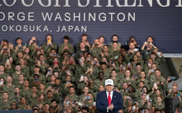 President Donald Trump Visits George Washington