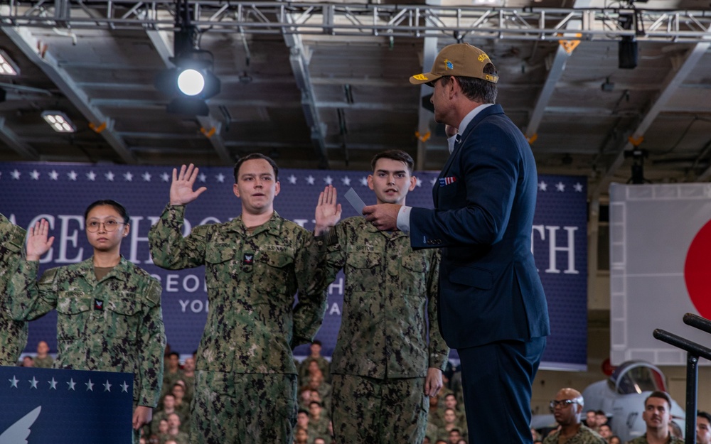 U.S. Secretary of War Visits George Washington