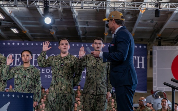 U.S. Secretary of War Visits George Washington