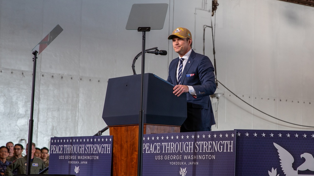 U.S. Secretary of War Visits George Washington