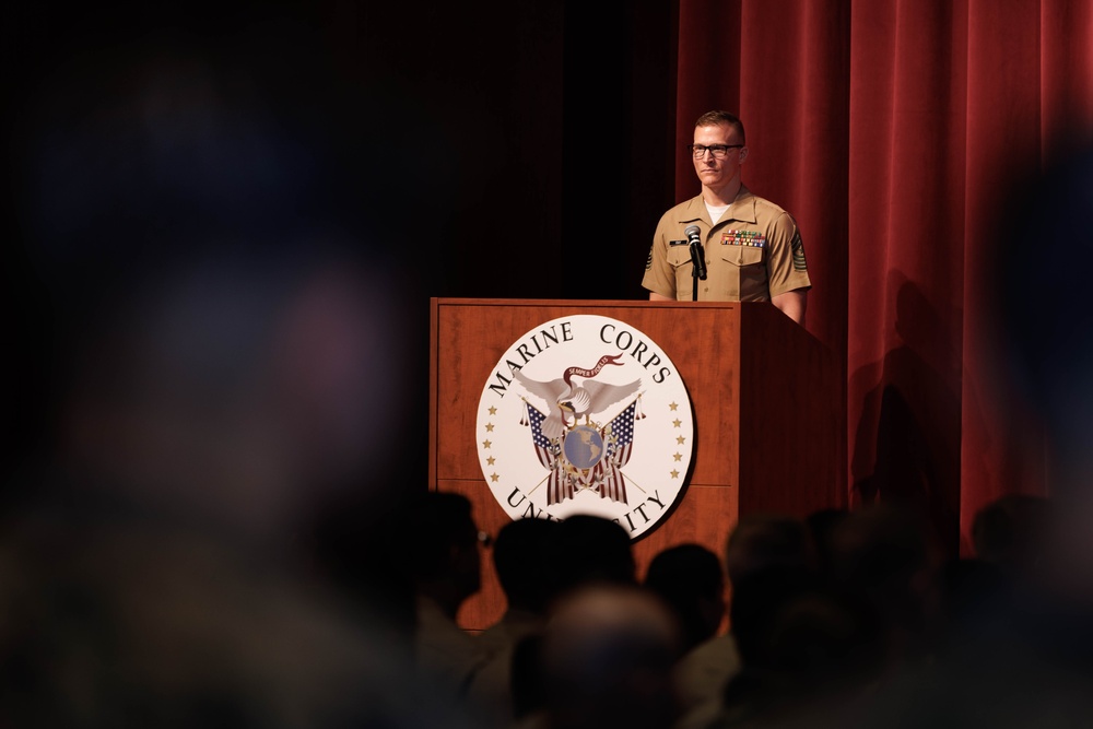 Medal of Honor Recipient Sgt. Dakota Meyer speaks at Singleton Lecture 2025