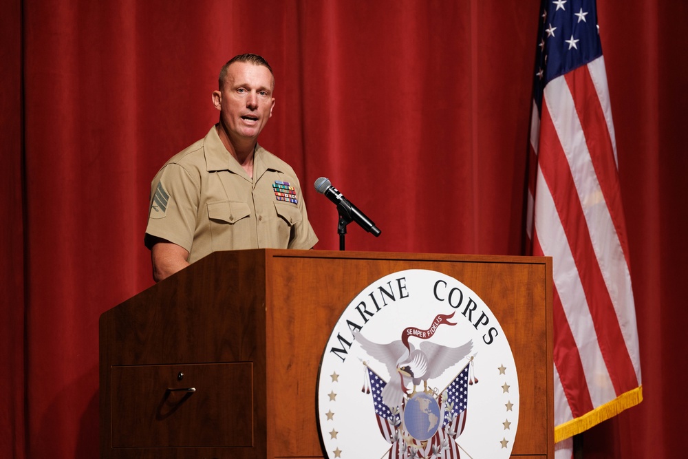 Medal of Honor Recipient Sgt. Dakota Meyer speaks at Singleton Lecture 2025