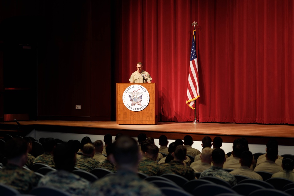 Medal of Honor Recipient Sgt. Dakota Meyer speaks at Singleton Lecture 2025